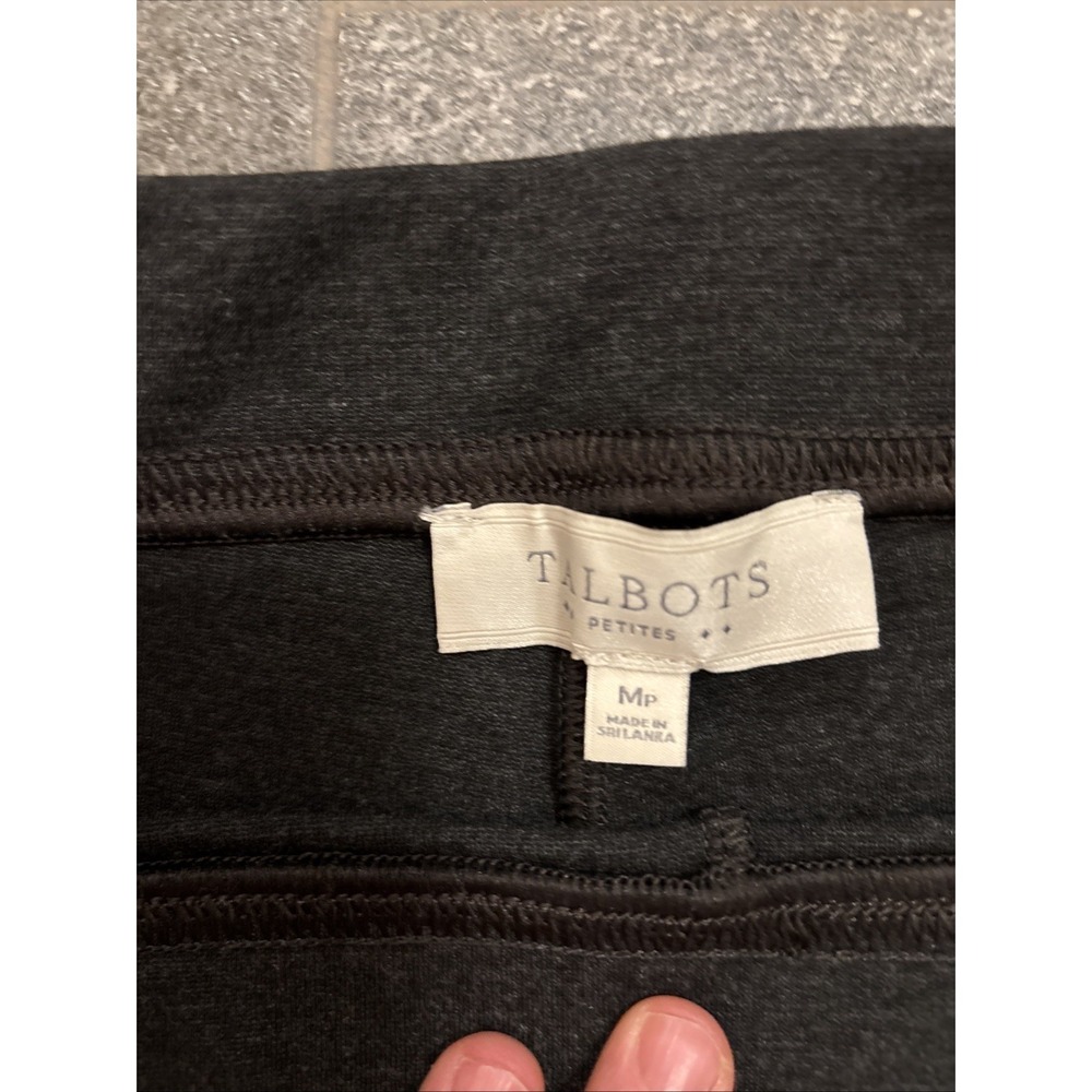 Talbots Petites Pants Women's M Gray Straight Leg Stretch Pull On Rayon Blend - Picture 2 of 8